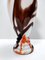 Postmoderne Vase aus Muranoglas in Weiß, Orange & Braun, Carlo Moretti zugeschrieben, Italien, 1970er 11