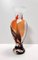 Postmodern White, Orange and Brown Murano Glass Vase attributed to Carlo Moretti, Italy, 1970s, Image 7