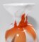 Postmodern White, Orange and Brown Murano Glass Vase attributed to Carlo Moretti, Italy, 1970s 10