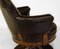 Leather and Walnut Swivel Railway Pullman Carriage Club Chair, 1870s, Image 8