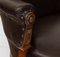 Leather and Walnut Swivel Railway Pullman Carriage Club Chair, 1870s 6