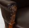Leather and Walnut Swivel Railway Pullman Carriage Club Chair, 1870s, Image 6