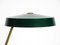 Large Heavy Mid-Century Modern Metal Table Lamp in British Green 12