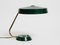 Large Heavy Mid-Century Modern Metal Table Lamp in British Green 2