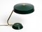 Grande Lampe de Bureau Lourde Mid-Century en Métal Vert Britannique 1