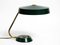 Large Heavy Mid-Century Modern Metal Table Lamp in British Green 18