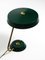 Large Heavy Mid-Century Modern Metal Table Lamp in British Green 15