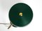 Large Heavy Mid-Century Modern Metal Table Lamp in British Green 16