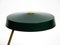 Large Heavy Mid-Century Modern Metal Table Lamp in British Green 17