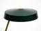 Large Heavy Mid-Century Modern Metal Table Lamp in British Green, Image 17