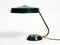 Large Heavy Mid-Century Modern Metal Table Lamp in British Green 5