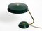 Large Heavy Mid-Century Modern Metal Table Lamp in British Green 4