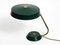 Large Heavy Mid-Century Modern Metal Table Lamp in British Green, Image 4