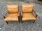 Mid-Century Danish Teak and Leather Armchairs by Illum Wikelso, 1960s, Set of 2 5