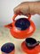 Vintage Italian Tea Set in Ceramic, 1970s, Set of 4 5