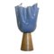Milchblaue Tischlampe aus Muranoglas von Simong 1