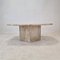 Table Basse Ovale en Travertin, Italie, 1980s 6