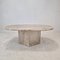 Italian Oval Coffee Table in Travertine, 1980s, Image 2