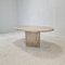 Italian Oval Coffee Table in Travertine, 1980s 11