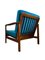 Fauteuils Mid-Century en Velours Bleu, 1960s, Set de 2 8