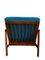 Mid-Century Armchairs in Blue Velvet, 1960s, Set of 2 3