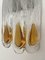 Italian Wall Sconces in Amber Murano Glass from Mazzega, 1970s, Set of 6 4