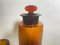 20th Century French Cobalt Orange Pharmacy Bottles, Set of 3 6