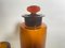 20th Century French Cobalt Orange Pharmacy Bottles, Set of 3, Image 6