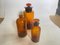20th Century French Cobalt Orange Pharmacy Bottles, Set of 3, Image 4