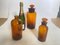 20th Century French Cobalt Orange Pharmacy Bottles, Set of 3 2