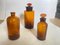 20th Century French Cobalt Orange Pharmacy Bottles, Set of 3, Image 3