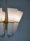 Ceiling Light in Brass and Opaline Glass attributed to Hans-Agne Jakobsson, 1950s 13