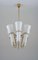 Ceiling Light in Brass and Opaline Glass attributed to Hans-Agne Jakobsson, 1950s 7