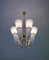 Ceiling Light in Brass and Opaline Glass attributed to Hans-Agne Jakobsson, 1950s, Image 12