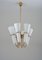 Ceiling Light in Brass and Opaline Glass attributed to Hans-Agne Jakobsson, 1950s 5