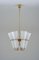 Ceiling Light in Brass and Opaline Glass attributed to Hans-Agne Jakobsson, 1950s 2