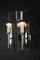 Sconces in Brass and Curved Glass, Italy, 1950s, Set of 6 8