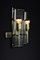 Sconces in Brass and Curved Glass, Italy, 1950s, Set of 6 9