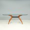 Glass and Walnut Dining Table by Maurizio Maronato and Terry Zappa, 2010s, Image 2
