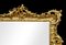 Espejo de pared antiguo grande de madera dorada, Imagen 6