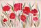 Romina Milano, Red Poppy Flower Diptych, 2023, Acrylic on Paper 1