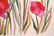 Romina Milano, Red Poppy Flower Diptychon, 2023, Acryl auf Papier 9