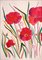Romina Milano, Red Poppy Flower Diptychon, 2023, Acryl auf Papier 3