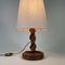 Rattan Bamboo & Fabric Table Lamp by Louis Sognot, France, 1950s, Image 4