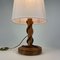 Rattan Bamboo & Fabric Table Lamp by Louis Sognot, France, 1950s, Image 5