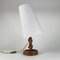 Lampe de Bureau en Rotin, Bambou et Tissu par Louis Sognot, France, 1950s 9