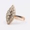 Vintage 14k Two-Tone Gold and Diamond Shuttle Ring,1970s, Image 4