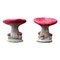 Vintage Mushroom Shaped Garden Stools in Concrete with Patina, Set of 2 1