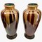 Vintage Art Nouveau Vases with Metal Mount, 1930s, Set of 2 2