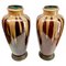 Vintage Art Nouveau Vases with Metal Mount, 1930s, Set of 2 1